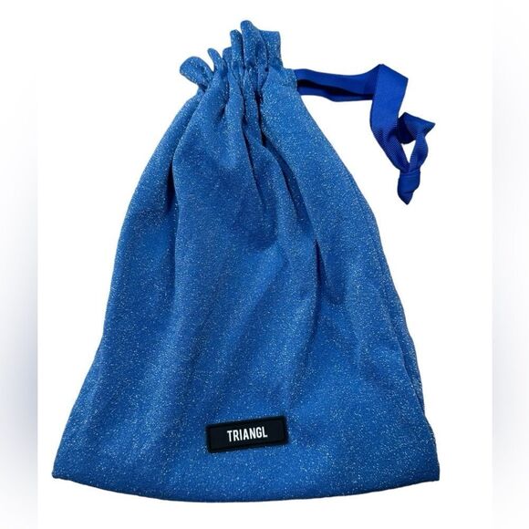 TRIANGL Swimwear Riverside Blue Glitter Drawstring Dust Bag - Picture 1 of 4